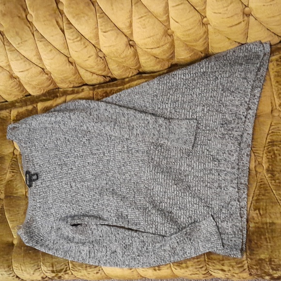 White House Black Market Tops - White House Black Market Asymmetrical Balck & Gray Sweater